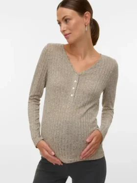 Bodycon-Fit-Top mit V-Ausschnitt