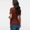 Bodycon-Fit-Top mit V-Ausschnitt