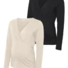 Bodycon-Fit-Top mit V-Ausschnitt