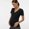Bodycon-Fit-Top mit V-Ausschnitt