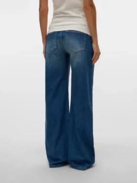 Jeans mit weitem Bein und mittlerer Taillenhöhe