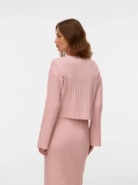 Kurz geschnittener Pullover mit Rundhalsausschnitt