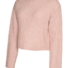 Kurz geschnittener Pullover mit Rundhalsausschnitt