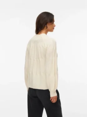 Pullover mit normaler Passform und hohem Kragen