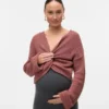 Regular Fit, V-Ausschnitt, umgeschlagene Ärmelbündchen, überschnittene Schultern, Pullover