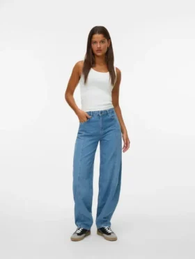 Snrancy Jeans mit hoher Taille und Barrel-Fit