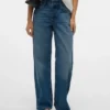 Snrancy Jeans mit mittlerer Leibhöhe und weitem Bein