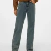 Snrancy Jeans mit mittlerer Leibhöhe und weitem Bein