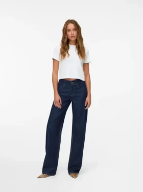 Snrancy Jeans mit mittlerer Leibhöhe und weitem Bein
