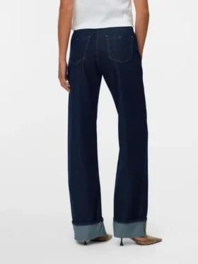 Snrancy Jeans mit mittlerer Leibhöhe und weitem Bein