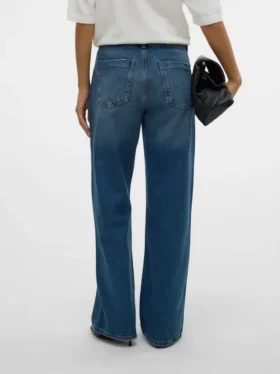 Snrancy Jeans mit mittlerer Leibhöhe und weitem Bein
