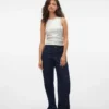 Snrancy Jeans mit mittlerer Leibhöhe und weitem Bein