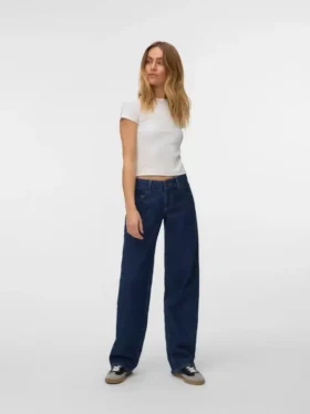 Snrancy Jeans mit niedriger Leibhöhe und weitem Bein