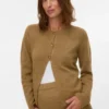 Strickjacke mit Rundhalsausschnitt und normaler Passform aus Strickwaren