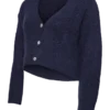 Strickjacke mit V-Ausschnitt aus Strickwaren in regulärer Passform