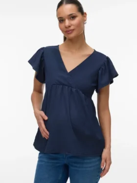 Top mit V-Ausschnitt in Regular-Fit