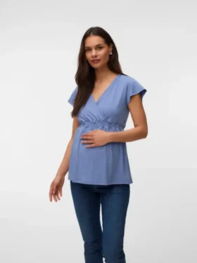 Top mit V-Ausschnitt in Regular-Fit