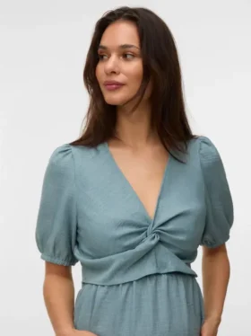 Top mit V-Ausschnitt in Regular-Fit