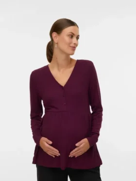 Top mit V-Ausschnitt in Regular-Fit