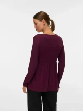 Top mit V-Ausschnitt in Regular-Fit