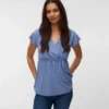Top mit V-Ausschnitt in Regular-Fit
