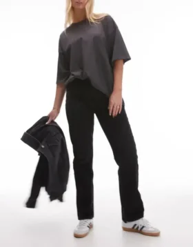 Topshop-Jeans mit hoher Taille und geradem Schnitt