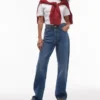 Topshop-Jeans mit hoher Taille und geradem Schnitt