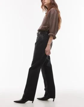 Topshop-Jeans mit hoher Taille und geradem Schnitt