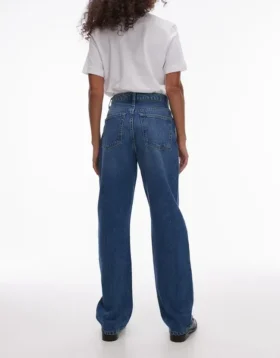 Topshop-Jeans mit hoher Taille und geradem Schnitt