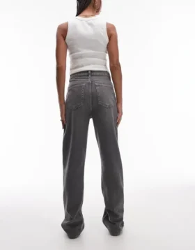Topshop-Jeans mit hoher Taille und geradem Schnitt