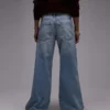 Topshop Jeans mit mittlerer Leibhöhe und weitem Bein