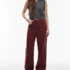 Topshop Jeans mit mittlerer Leibhöhe und weitem Bein