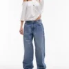 Topshop-Jeans mit niedriger Taille und lockerer Passform