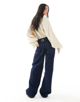 Topshop-Jeans mit niedriger Taille und lockerer Passform