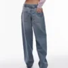 Topshop-Jeans mit niedriger Taille und lockerer Passform