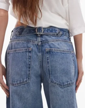 Topshop-Jeans mit niedriger Taille und lockerer Passform