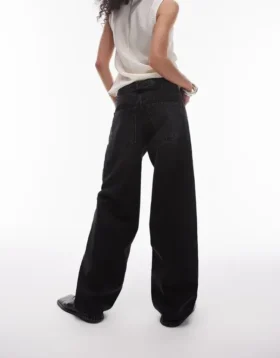 Topshop-Jeans mit niedriger Taille und lockerer Passform
