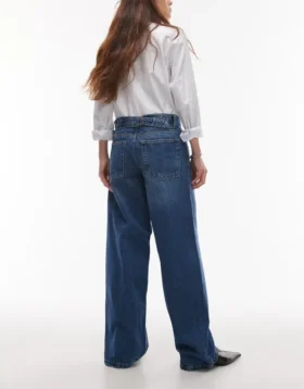 Topshop-Jeans mit niedriger Taille und lockerer Passform