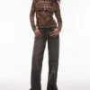 Topshop-Jeans mit niedriger Taille und weitem Bein
