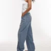 Topshop Mid Rise Loose Fit Jeans