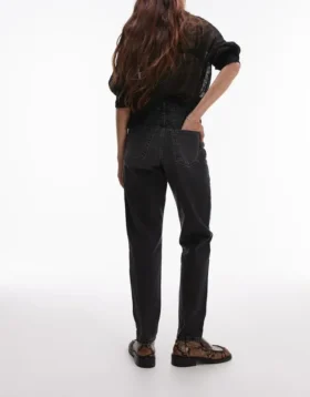 Topshop Mom-Fit-Jeans mit hoher Taille