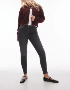 Topshop Skinny-Fit-Jeans mit hoher Leibhöhe