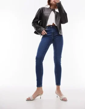 Topshop Skinny-Fit-Jeans mit hoher Leibhöhe