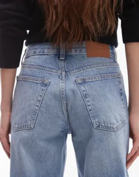 Topshop Straight-Fit-Jeans mit mittlerer Leibhöhe