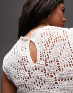 Topshop Strick-Tanktop „Stitchy“ mit Wellenkante