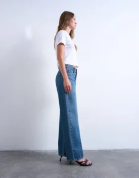 Tsember Jeans mit niedriger Leibhöhe und weitem Bein