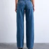 Tsember Jeans mit niedriger Leibhöhe und weitem Bein
