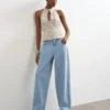 Tslowrie Jeans mit niedriger Leibhöhe und lockerer Passform