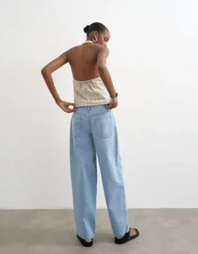 Tslowrie Jeans mit niedriger Leibhöhe und lockerer Passform