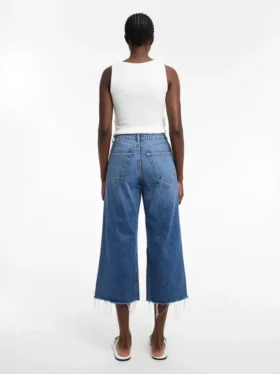 Tsvera High Rise Wide Fit – Cropped-Jeans